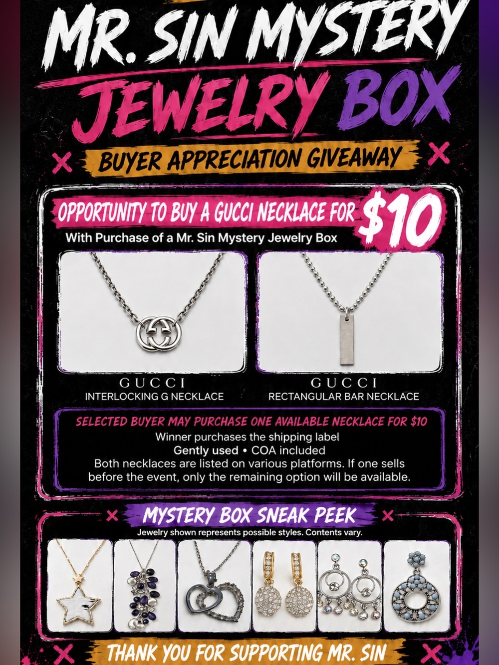 Mr. Sin Mystery Jewelry Box and Buyer Givvy! - Picture 2 of 2